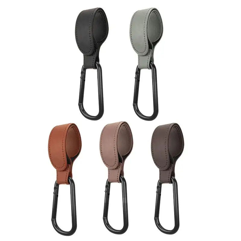 1pcs PU Leather Baby Bag Stroller Hook Pram Rotate 360 Degree Rotatable Cart Organizer Pram Hook Stroller Accessories #WO