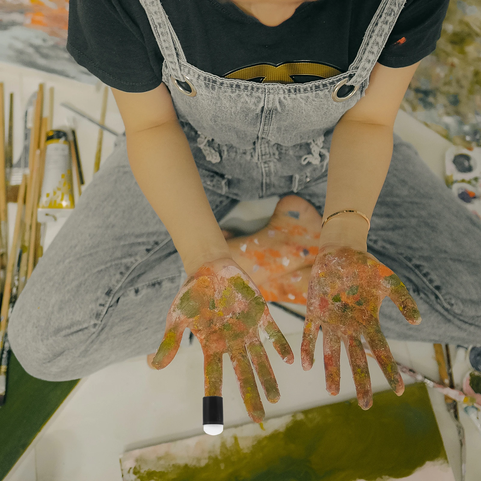 

20Pcs Child Finger Paint Daubers Comfortable Fit Precise Application DIY Ink Painting Craft Supplies Paint Stamps