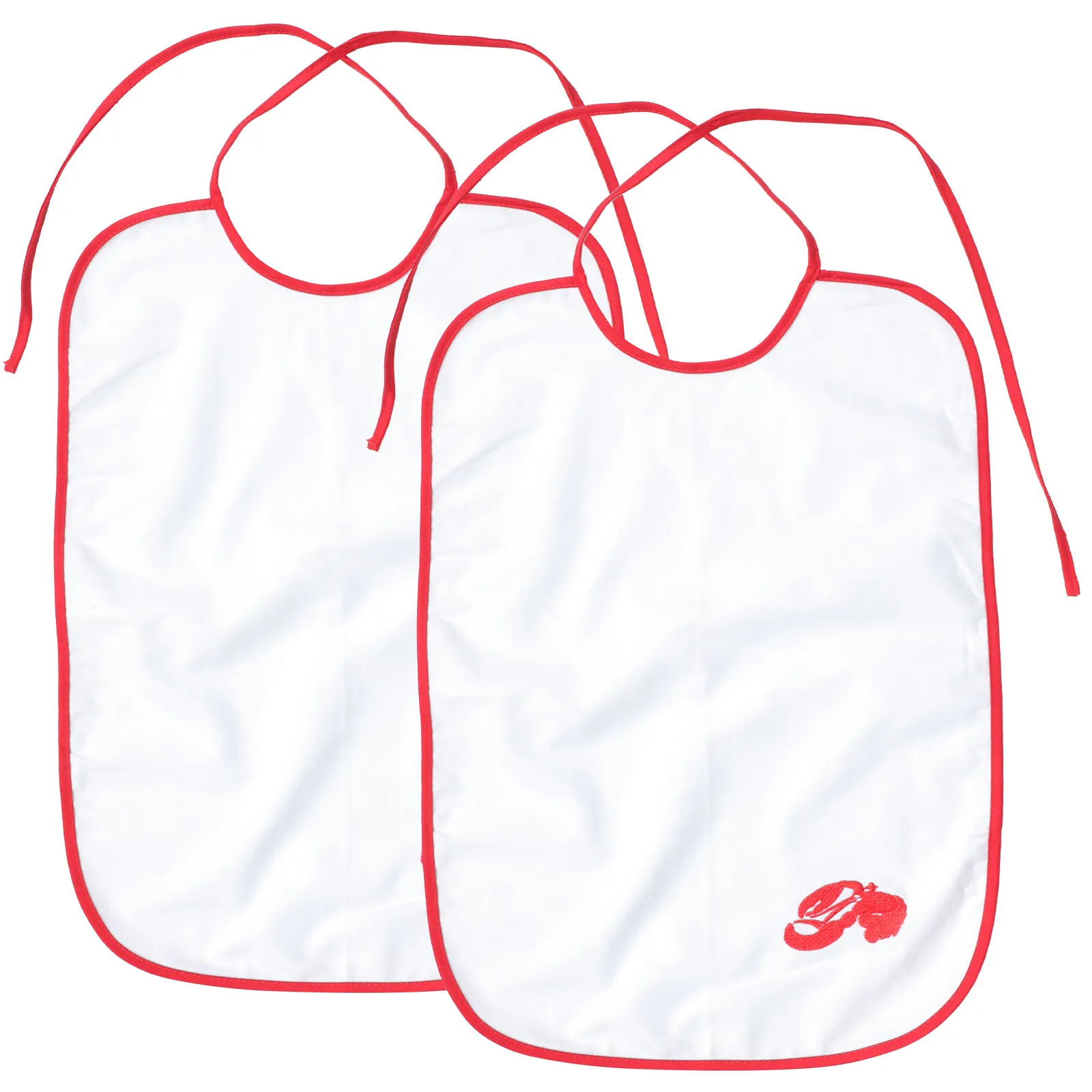 

2 шт. хлопковых холщовых нагрудников для взрослых, моющиеся, многоразовые, складные, для еды, для пожилых людей, лежачих больных, для ухода за ними