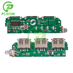 3 USB 18650 Lithium Battery Charging Module Power Bank Motherboard Step Up Boost Battery Charge Circuit Board 5V with LED Light