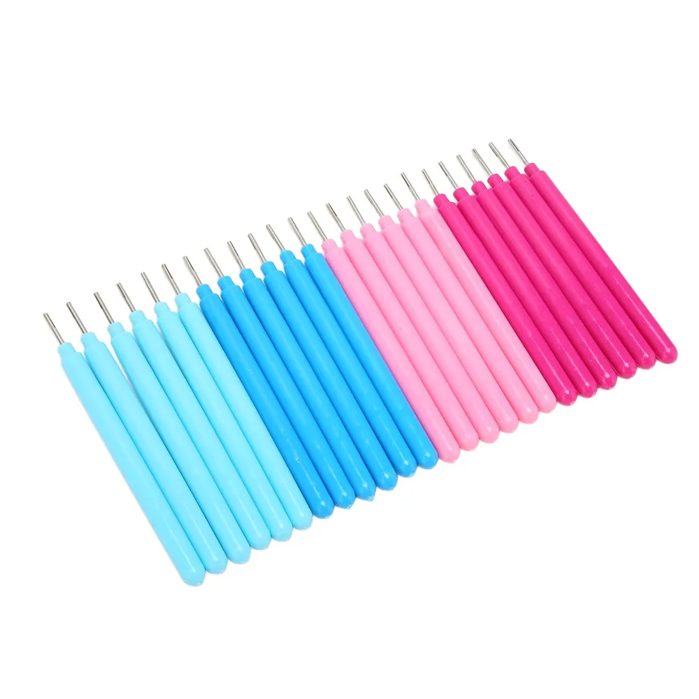 24pcs 4 Colors Assorted Paper Quilling Tools Comfortable Grip Multi-Function Rolling Quilling Needle Pen Quilling Slotted Tool