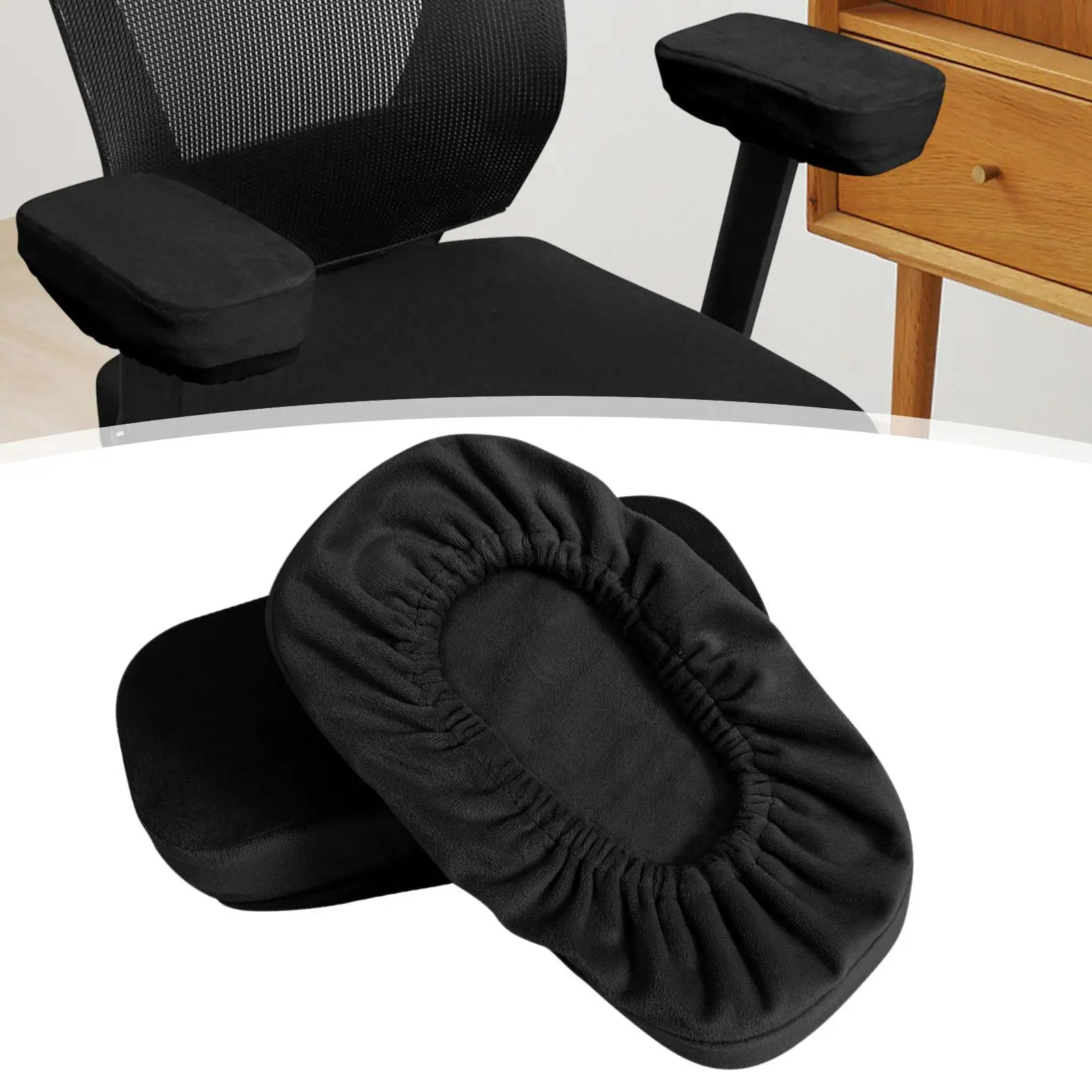 

2x Chair Armrest Pad Chair Elbow Rest Nonslip Gaming Chair Universal Washable