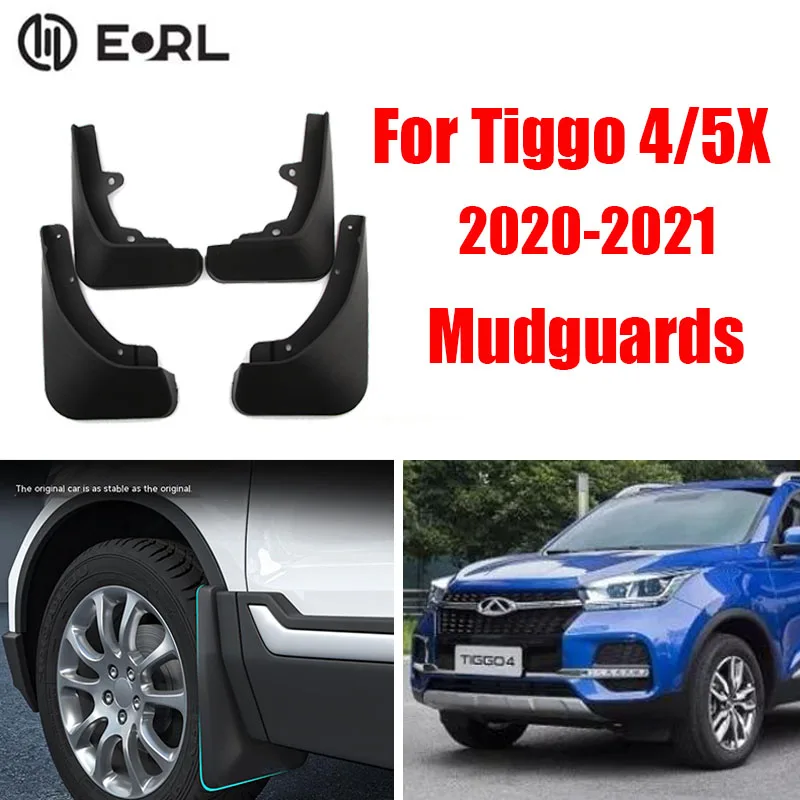 

Mudguards For Chery Tiggo 4 5X 2020-2022 4PCS Front Rear Fender Mud Flaps Guard Splash Flap Mudguard Car Accessories Decoration