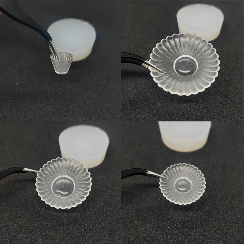 1PC casa delle bambole stoviglie in silicone tazza stampo casa delle bambole mini piatto ciotola modello casa delle bambole cucina giocattoli accessori