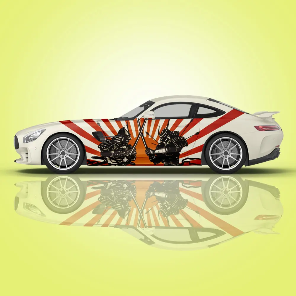 Japanese Samurai Car Stickers Vehicle Painting Taoist Vinyl Packaging Universal Size Anime Car Decoration Modified Stickers