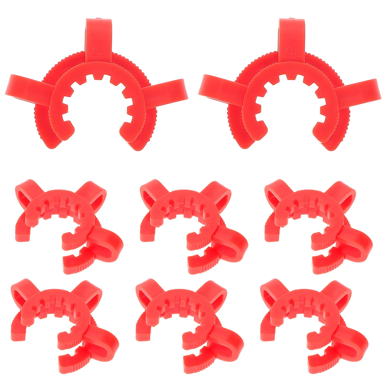 

8Pcs Plastic Clamp Firm Grip Taper Joints Clamp Labs Joints Clips Plastic Lab Clamps Conical Interface Clip Lab Clips