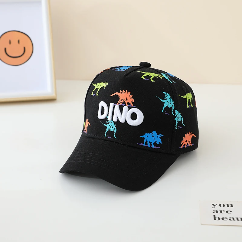 Children \'s Sports Hats School Baby Boy Baseball 2024 Summer Embroidered Dinosaurs Outdoor Kids Caps for 2-8Years Adjustable