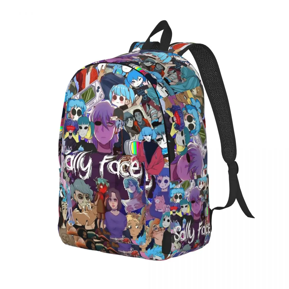 Sally Face Game Anime SF Backpack for Men Women Cool Student Hiking Travel Daypack Horror Sal Fisher Laptop Shoulder Bag Gift