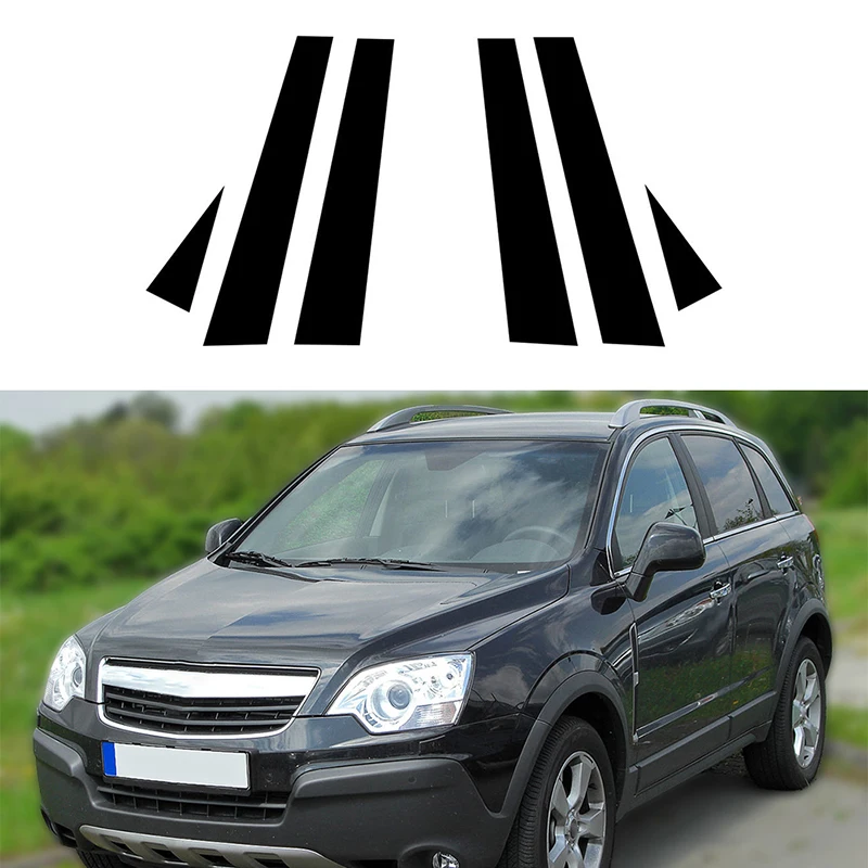 Car Pillar Posts Door Window Decoration Stickers Trims Cover for GMC Terrain Saturn Vue Opel Antara 2008 2009 2010 Accessories