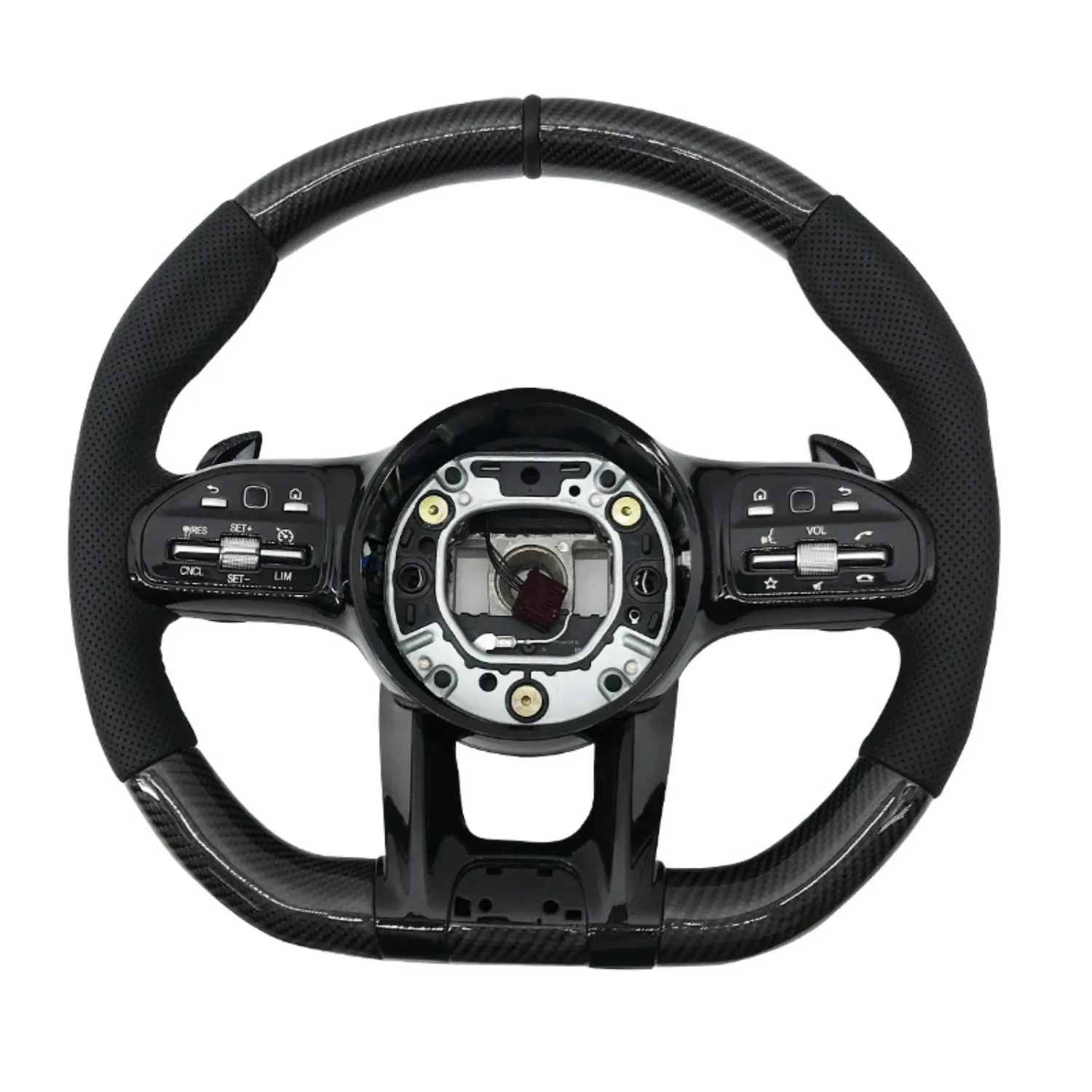 

Подходит для Mercedes-Benz AMG 2012-2021 годов выпуска, комплект для модернизации рулевого колеса (старое на новое), стиль карбон, черная маркировка BZ004.