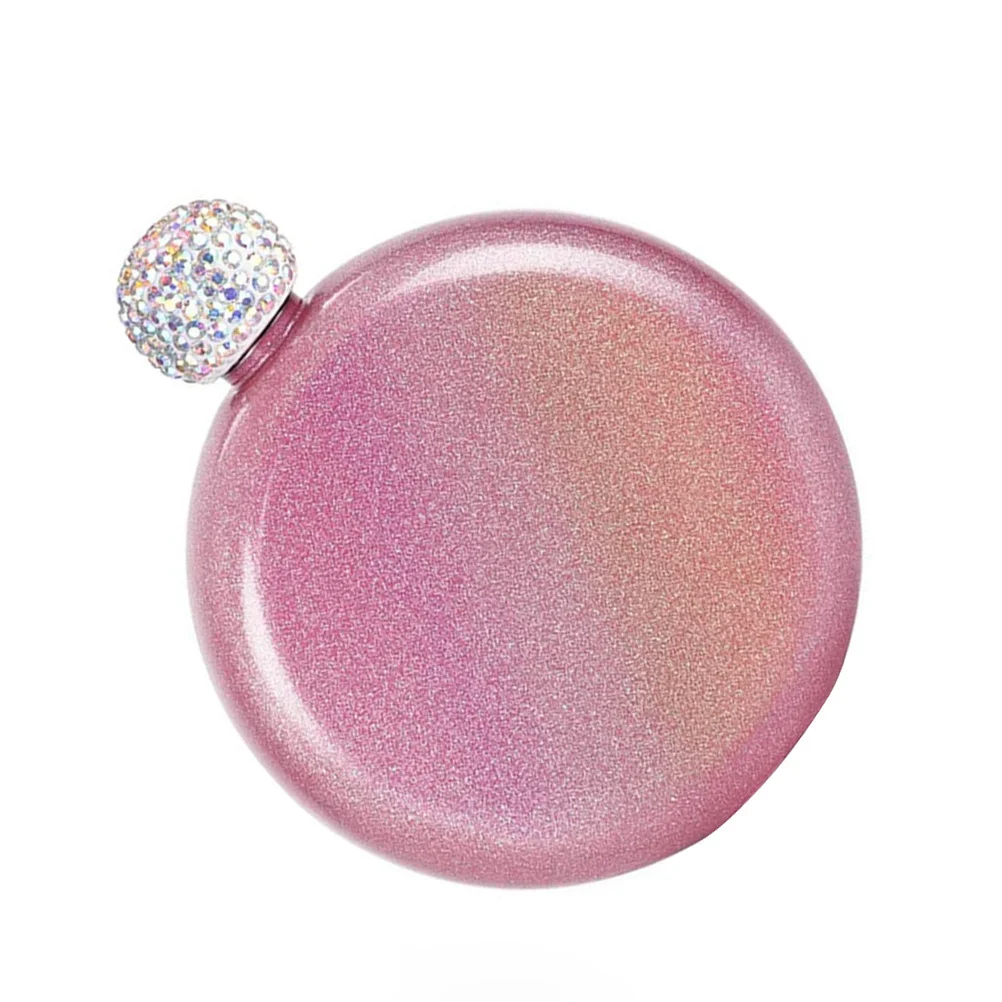 

Portable Wine Flask Stainless Steel Sealed Liquor Bottle Outdoor Use Creative Diamond Cap Tool Kitchen Barware