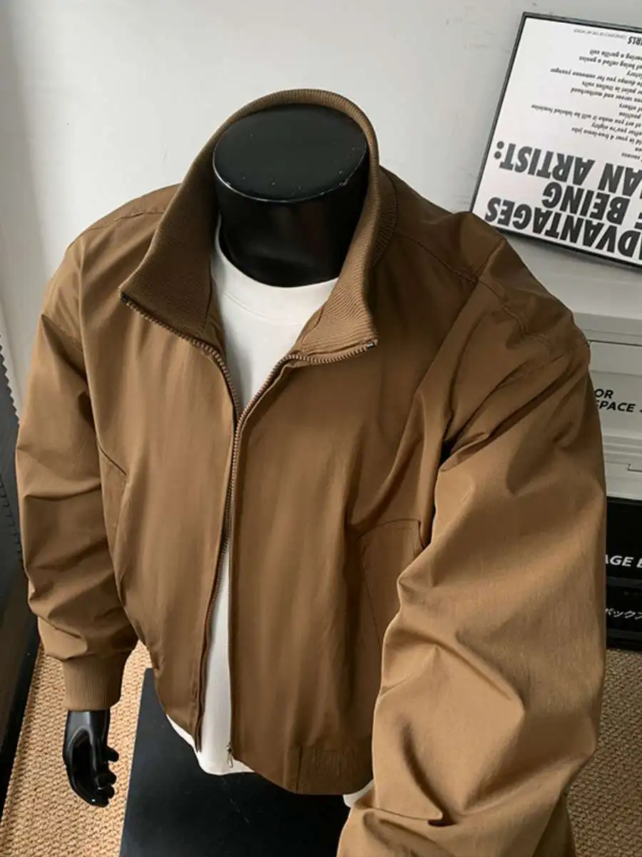 

Мужской бомбер Jaet Flight Coat ort Ape High Street Бейсбольная летняя верхняя одежда Свободный крой с металлическими украшениями Вельвет с завышенной талией