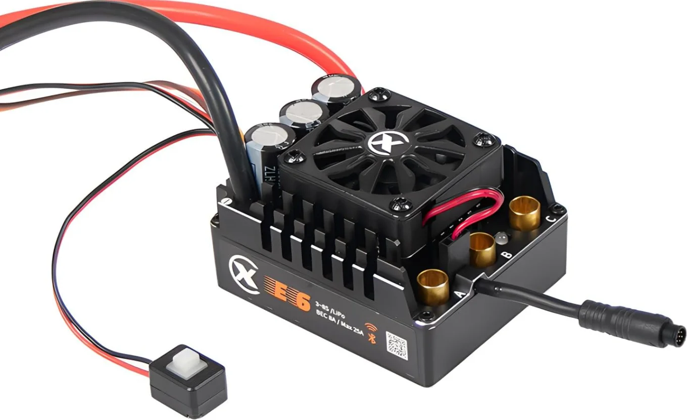 XC E6 Sensored Brushless ESC for RC Car, 3-8S Lipo,200A Continuous Current,8-25A  For  1/7 , 1/8 RC Model Car Buggy Truck