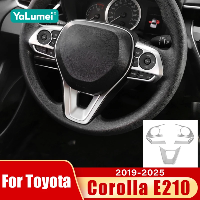 Auto Lenkrad Taste Trim Abdeckung Aufkleber Für Toyota Corolla E210 Hybrid 2019 2020 2021 2022 2023 2024 2025 zubehör