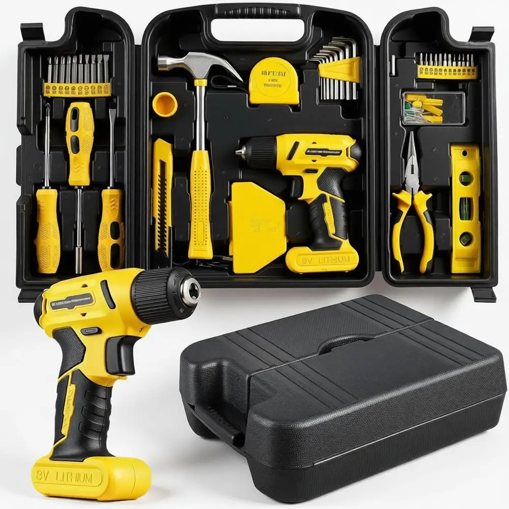 

Аккумуляторная дрель-шуруповерт 8В и набор инструментов с бесщеточным двигателем, быстрой зарядкой, легкий, для домашнего ремонта, обслуживания и обслуживания оборудования.