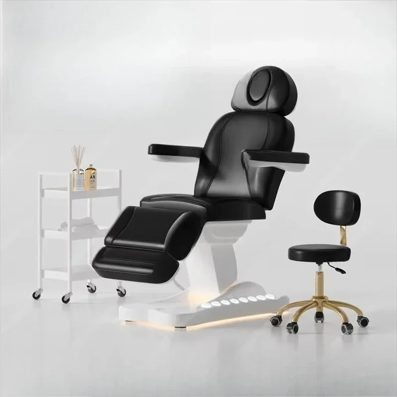 Black Electric 3/4 Motor Aesthetics Reclining Physical Examination Tattoo Chair Spa Massage Bed Beauty Facial