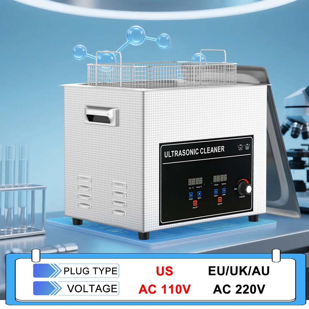 

15L Bath Ultrasonic Cleaner for Car Parts Carburettor Ultrasonic Cleaning Machine Electronic Board Degas Dental 110V AU Plug