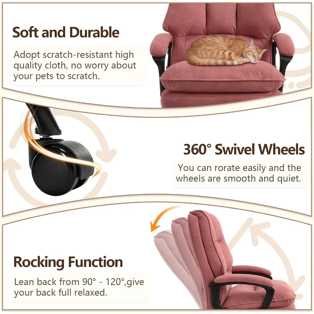 Ergonomically Designed Cushioned Office Chair for Extended Use with Adjustable Height for Executives