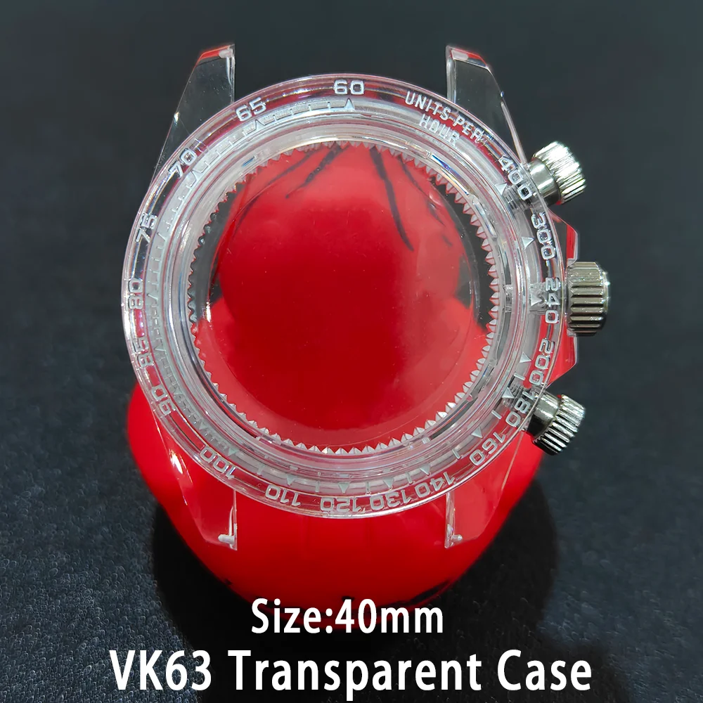 

Прозрачный корпус vk63, акриловый корпус, подходит для VK63, кварцевые часы, аксессуары, чехол, ремешок 20 мм, высокое качество