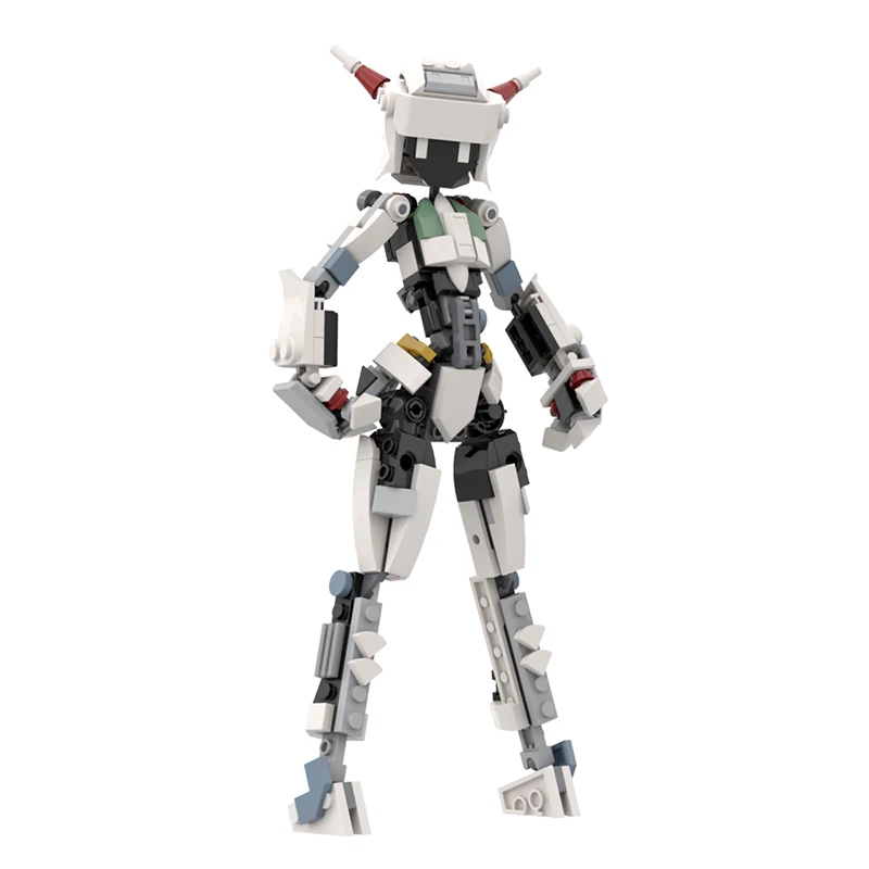 MOC Mech Girl-máquina de alta tecnología, Robot de construcción de chica conejito, juego de juguetes para adultos, regalos de colección