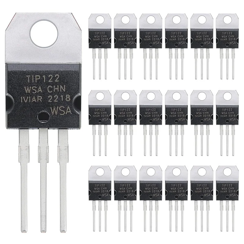 

TIP122 Epitaxial Darlington NPN Transistor 5A 100V Power Transistors 5 Amp 100 Volt Pack of 20