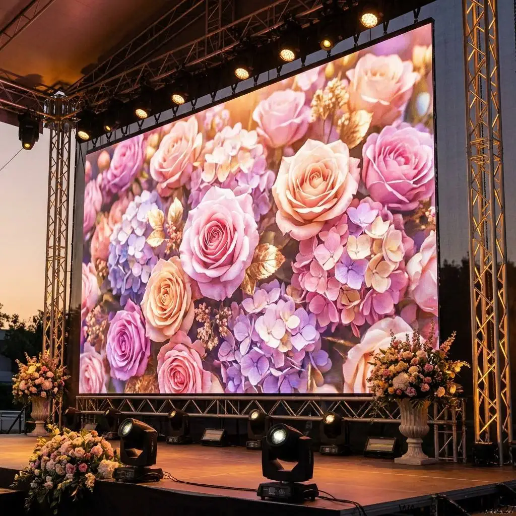 P4.81 IP65 Waterproof Seamless Splicing Rental LED Screen Support Animation Large LED Video Wall for Stage Background Mall Comme