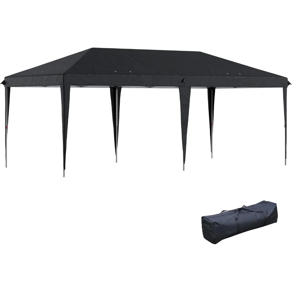 

10' x 20' Pop Up Canopy Tent, Upgraded Heavy Duty Tents for Parties, Outdoor Instant Gazebo Sun Shade Shelter with Carry Bag,