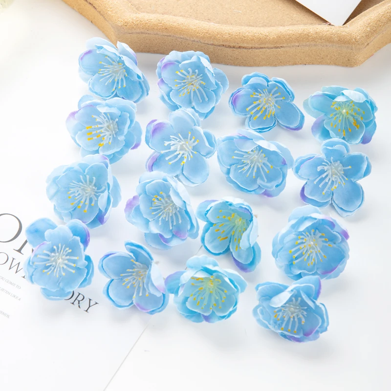 100 Stück 3CM Künstliche Blumen für Scrapbooking, Kirschblüten, DIY-Geschenke, Süßigkeitenbox, Hochzeit, Garten, Rosenbogen, Heimdekoration, Valentinstagskranz – Detail 14