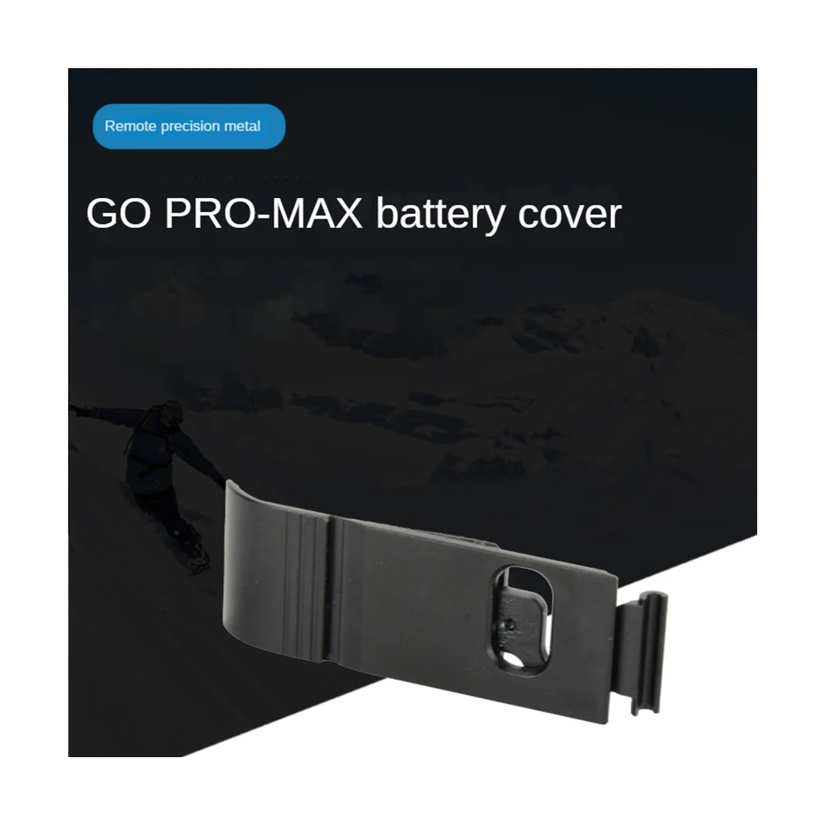 Per Gopro-MAX coperchio laterale della batteria scorrevole fotocamera antipolvere coperchio della porta protettiva rimovibile porta della custodia di ricarica, nero