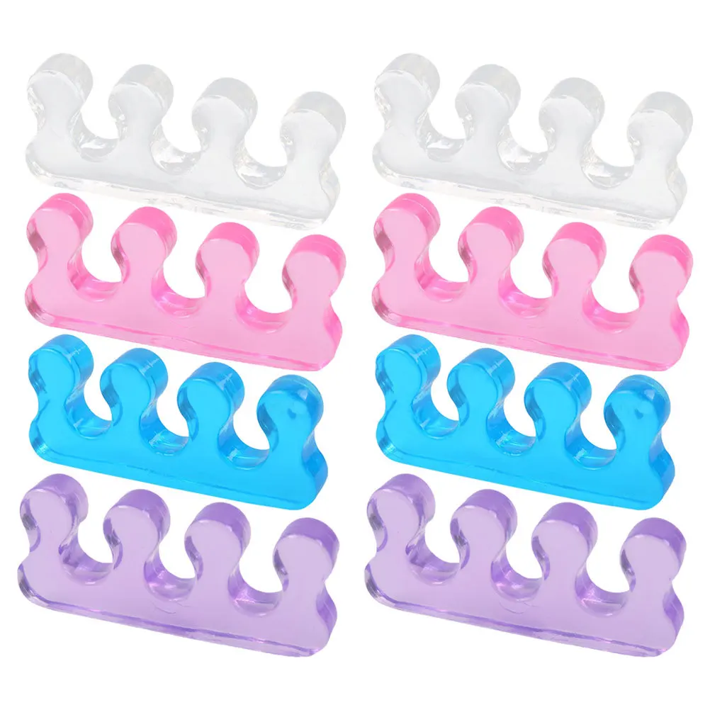 ตัวแยกนิ้วเท้า 8 ชิ้น อุปกรณ์แก้ไขเล็บแบบมืออาชีพ ทนทานต่อการสึกหรอ ตัวแยกนิ้วเท้าสำหรับทำเล็บมือและเล็บเท้า อุปกรณ์ทำเล็บ พกพาสะดวก