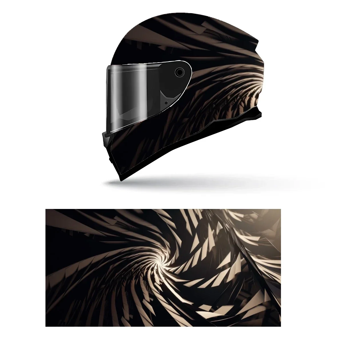 

Absrtact спиральный дизайн, полная наклейка на шлем, мотоциклетный шлем, гоночная графическая наклейка, виниловая пленка, декоративная наклейка на шлем