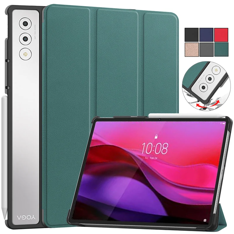 

Чехол для Lenovo Yoga Tab Plus 2025 12,7 TB520FU, складная подставка, магнитный смарт-чехол для Lenovo Yoga Pad Pro, чехол с автоматическим режимом сна/пробуждения