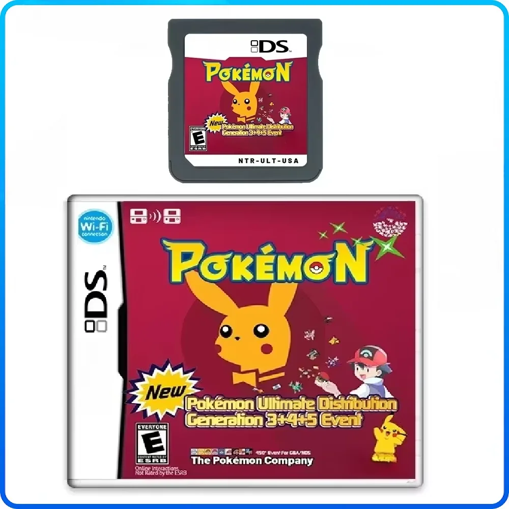 

NDS Game Cards Pokémon Ultimate Distribution Generation 3+4+5 Event Cards New Video Game Cartridges