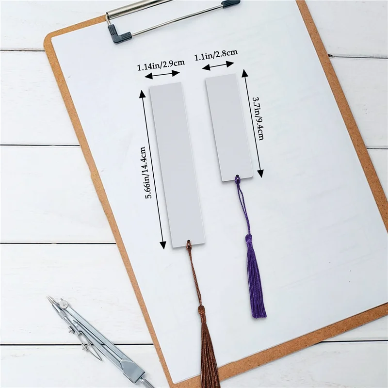 TA-30Pcs Sublimation Blank Bookmarks, Sublimation Blank Products DIY Bookmark Craft Projects Sublimation Double Sublimation