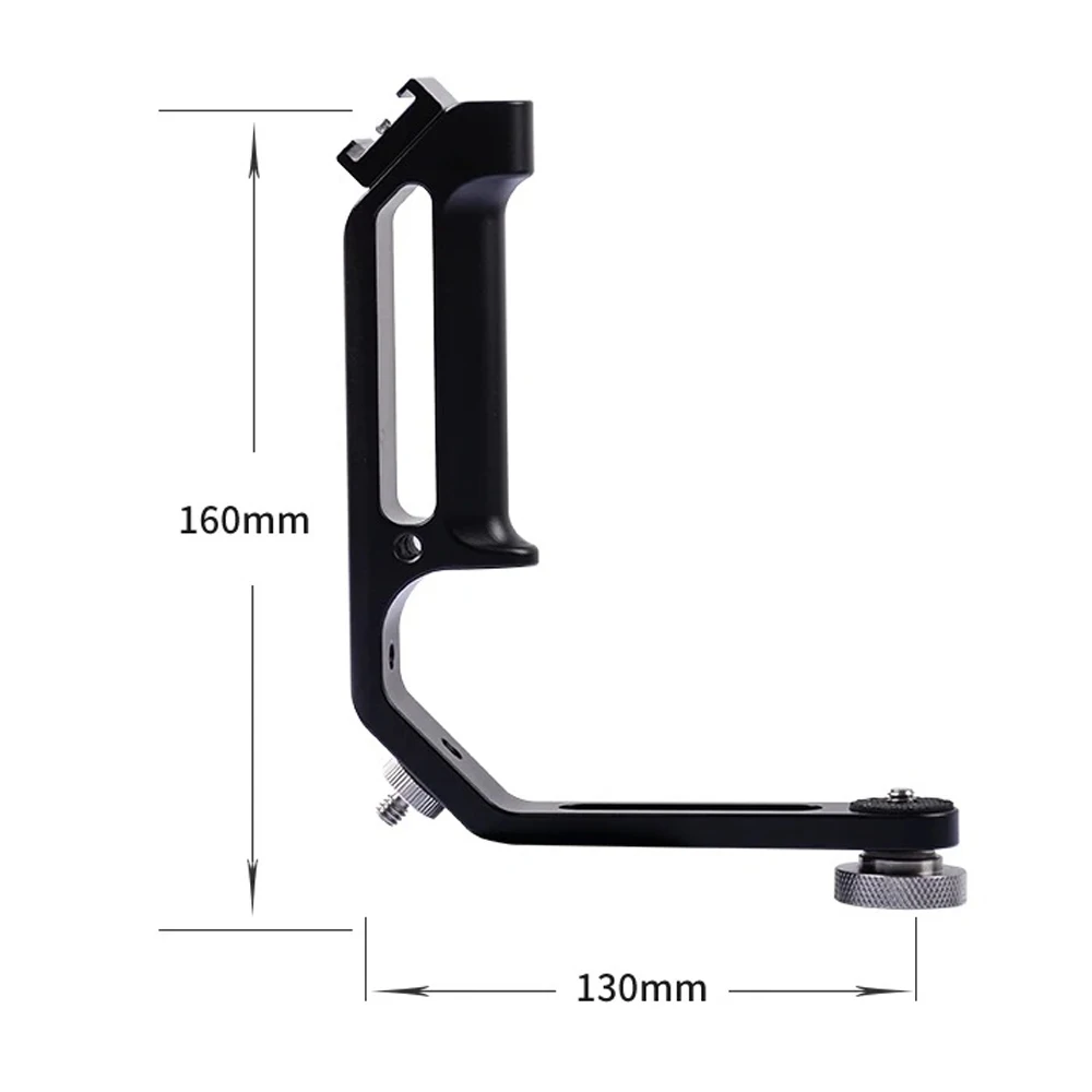 Universal L Bracket with Cold Shoe Mount for Single Handle Gimbal DJI Ronin S/SC/RS2/RS3/RS3PRO ZHIYUN Crane 2/2S