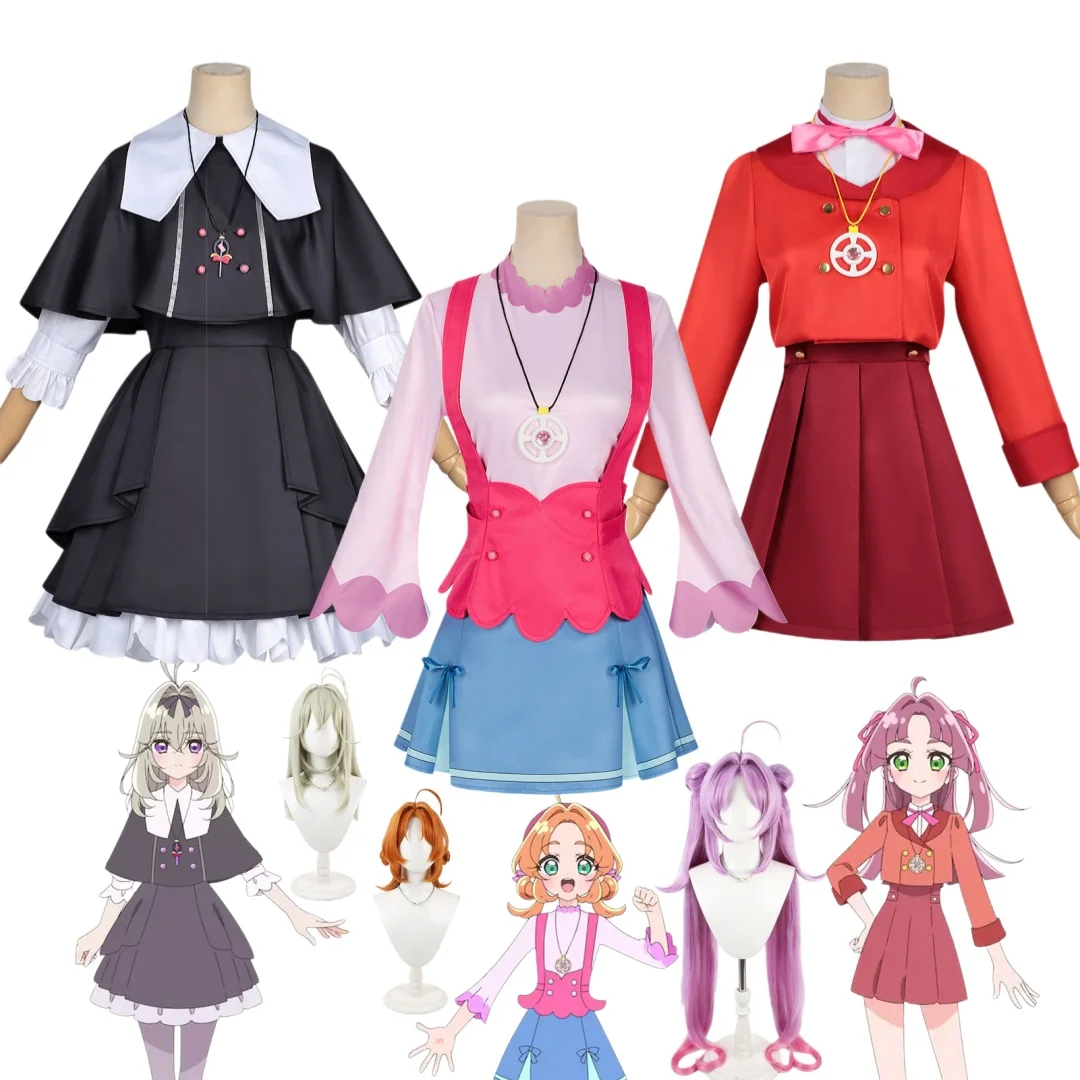

Anime Star Detective Precure Akechi Anna Kobayashi Mikuru Moria Ruruka Cosplay Costumes Wig Full Set