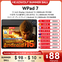 Headwolf WPad7 Android 15 Tablet 11 inch T606 CPU 12GB RAM 128GB ROM 1200*1920 IPS 8000mAh Battery 4G SIM Tablet
