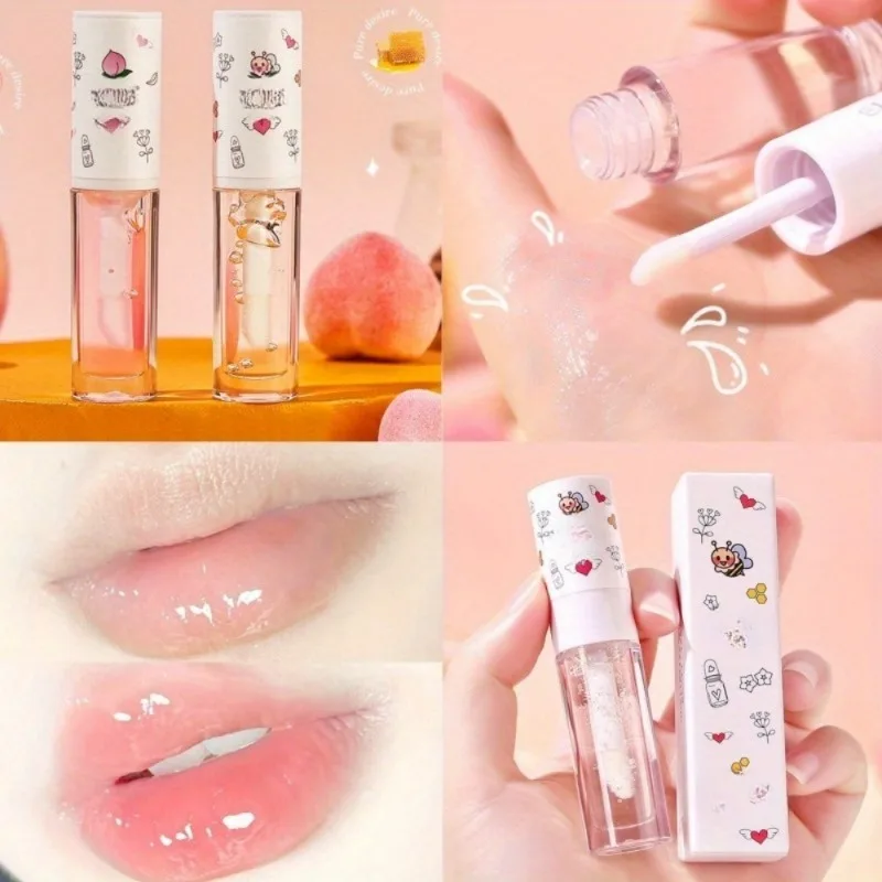 Glass Mirror Transparent Lip Oil Plumping Moisturizing Lip Gloss Waterproof Hydrating Jelly Lips Care Lip Balm Makeup