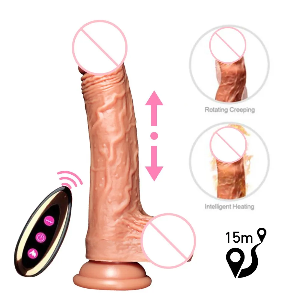Wireless Remote Control Dildo Female Masturbation Sex Toy for Adult Telescopic Penis Vibrators Heating Vagina Anal for Women 18+