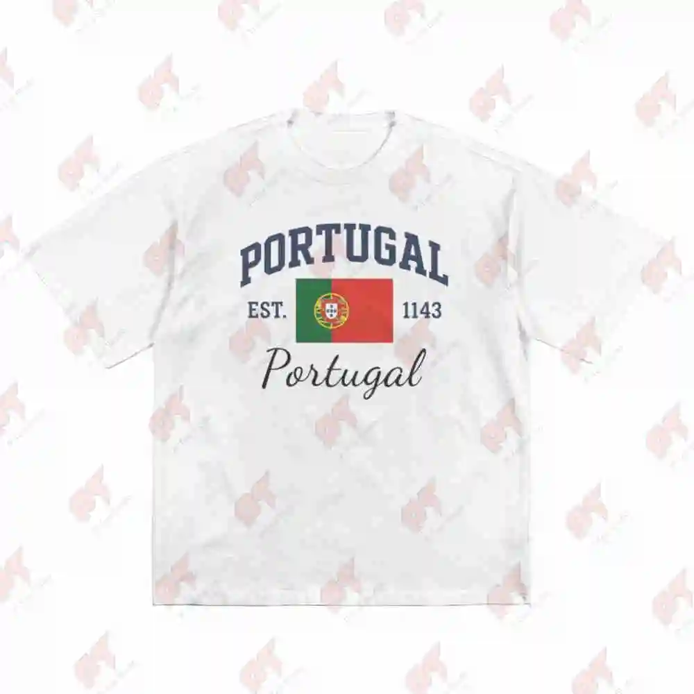 Portugal Heritage Portuguese Pride Lisbon Travel Vintage Short Sleeve Tee 100% Cotton T-Shirt