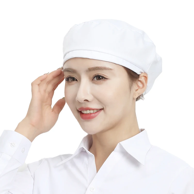 Factories Textile Mill Full Cloth Dust-proof Anti-Grease Cap Men's and Women's Workshop Hats Catering Canteen Galley Chef Cap