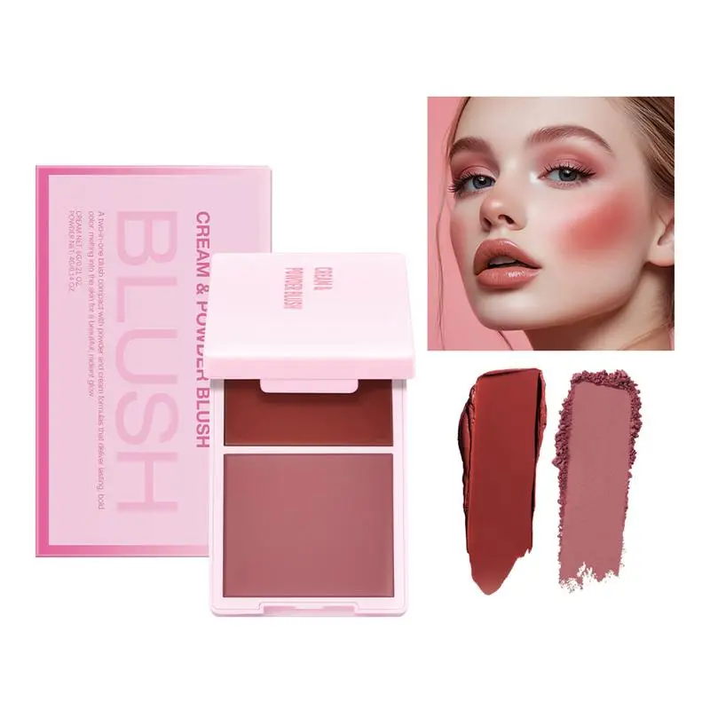 Matte Blush Palette Face Contouring Face Blusher eye lip Cheek Tint Cheek Rouge Waterproof Monochrome Matte Female Makeup