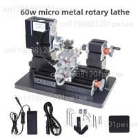 High Power 60W Powerful Mini Metal DIY Rotating Lathe Machine Tools with Base 12000 rpm for Wood Soft Metals Plexiglass Plastic