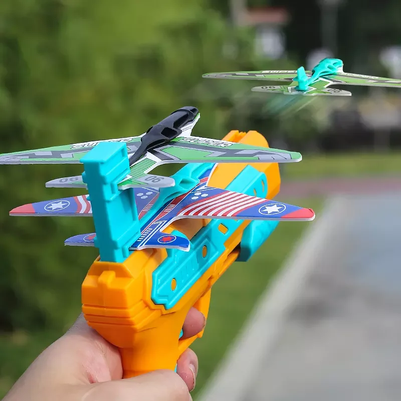 Lanceur d'avion catapulte pour enfants, jouets de duel de odor, mousse de vol agitée, avion de tir en plein air foetal pour garçons et filles