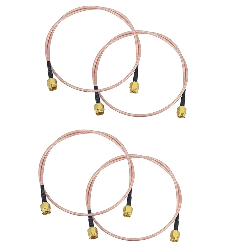 4x cabo sma macho wifi cabo antena 50 cm cabo coaxial sma macho para sma macho conector coaxial sma macho rg316 sma macho