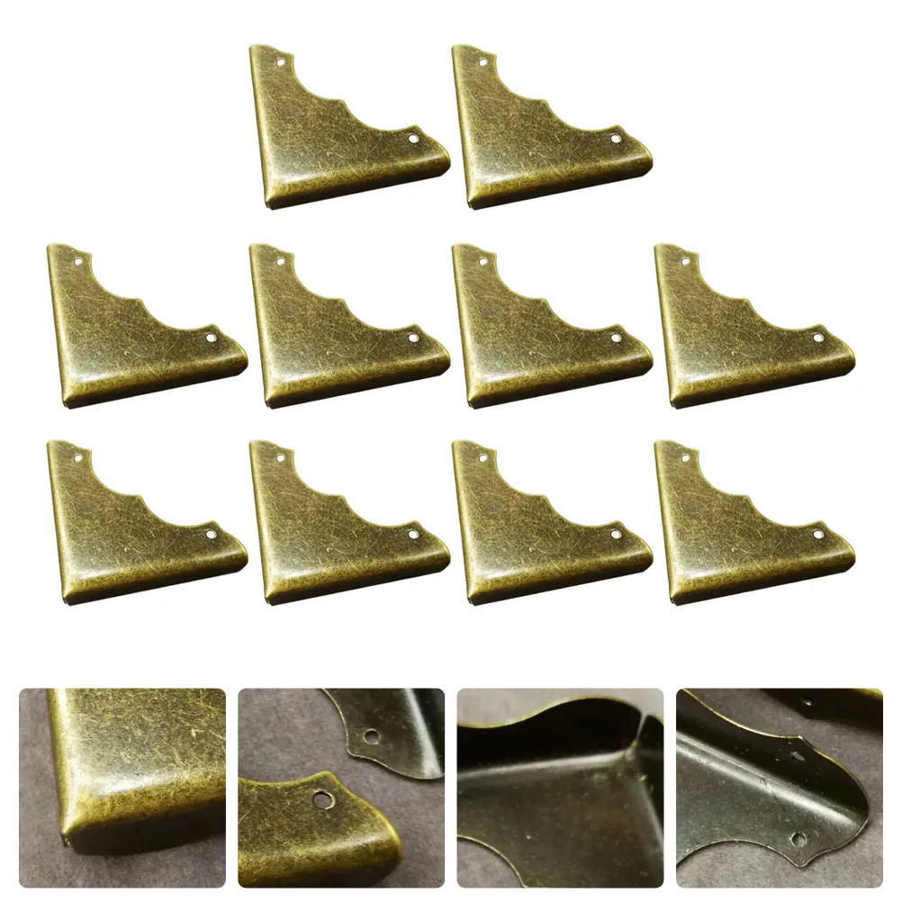 

20pcs Corner Protectors Golden Retro Iron Safety Bumpers For Vintage Accessories Hardware Guards