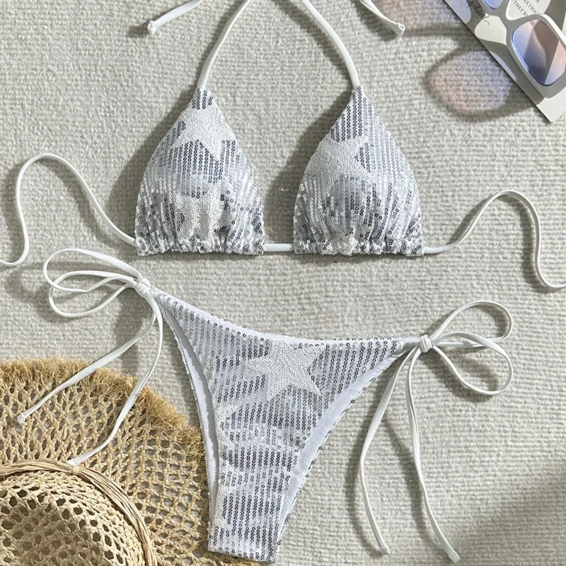 

Блестящие сексуальные купальники-бикини, женские купальники с эффектом пуш-ап, женские пляжные купальники, купальные костюмы, бразильский комплект бикини, купальщица в бассейне