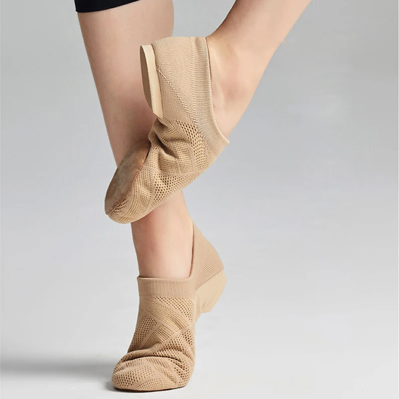 Women Ballet Dance Shoes Soft Split Sole Stretch Canvas Flats for Adult Girls Jazz Yoga Dance Training Shoes