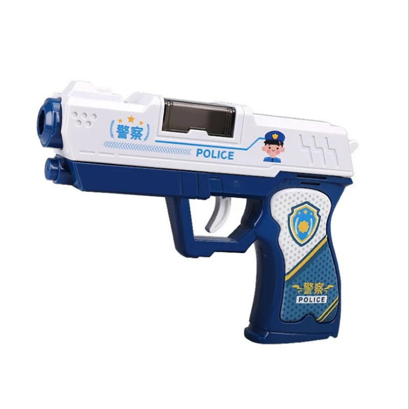Kids Sound Light Music Children Pistol Toy Projected Non-firing Police Role Playing Props Toy Gun Gift for Boys