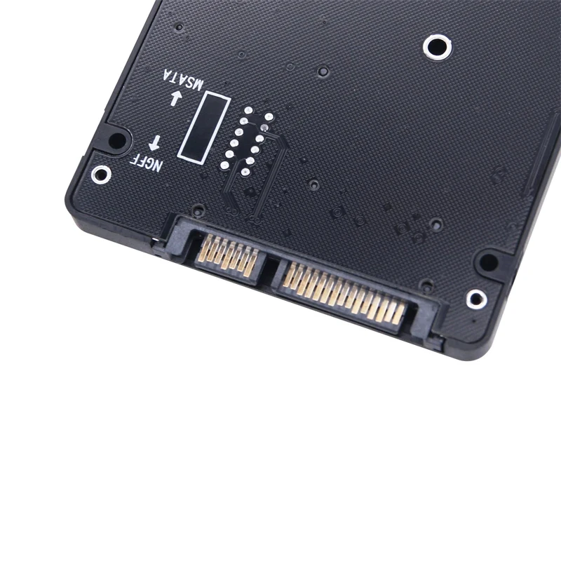 M.2 NGFF & mSATA to SATA 3.0 Dual Mode SSD Adapter Card, Built-in Switch for Protocol Switching, External Hard Drive Enclosure C